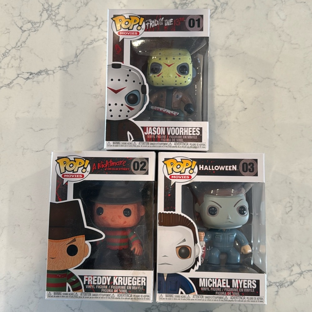 Funko Pop Vinyl figurines Jason Voorhees Freddy Krueger Michael Myers horror set